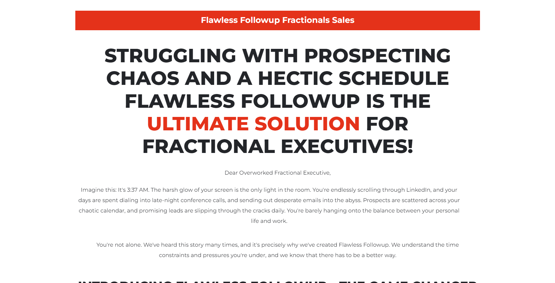 Flawless Followup